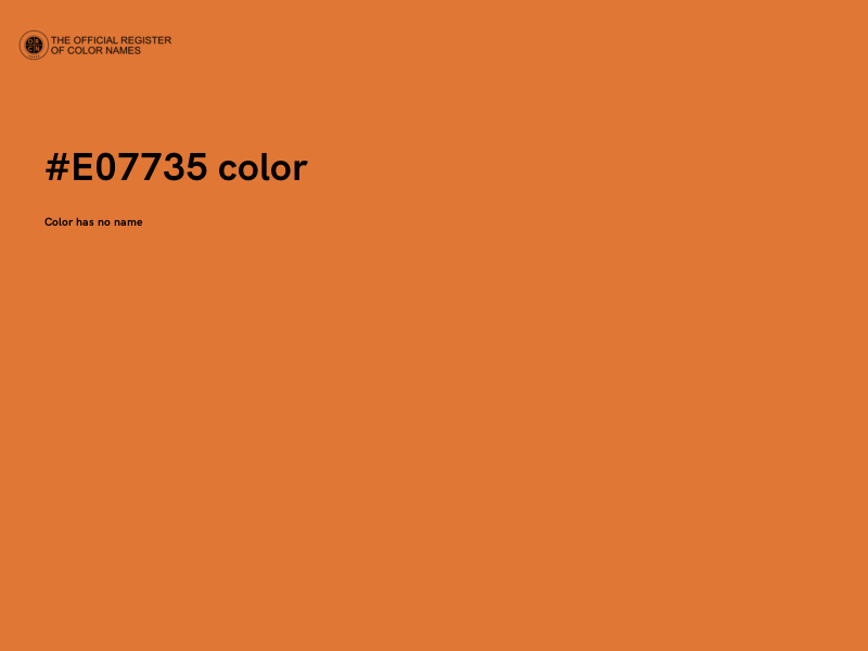 #E07735 color image