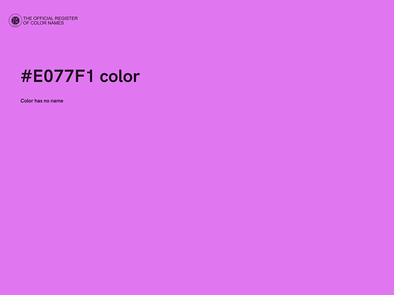 #E077F1 color image