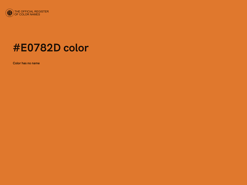 #E0782D color image