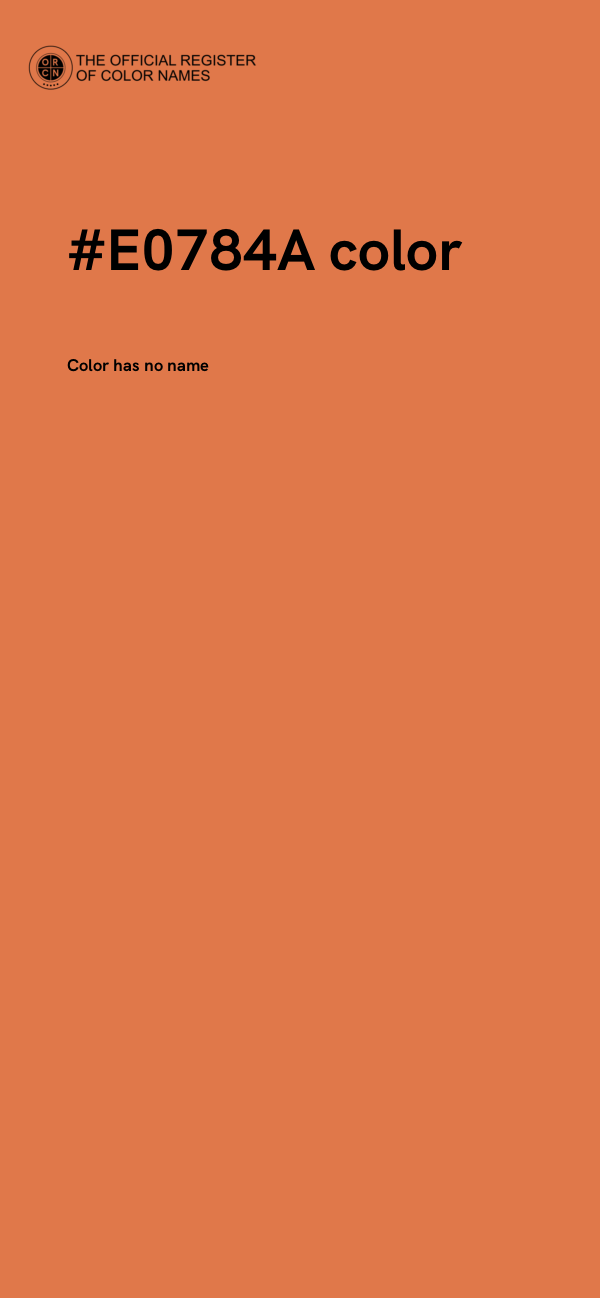 #E0784A color image
