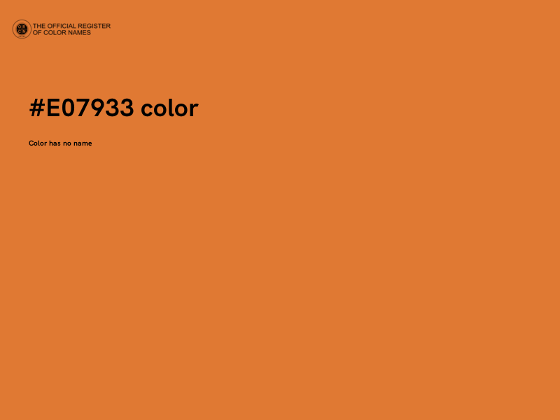 #E07933 color image