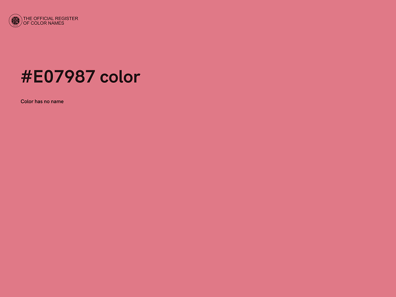 #E07987 color image