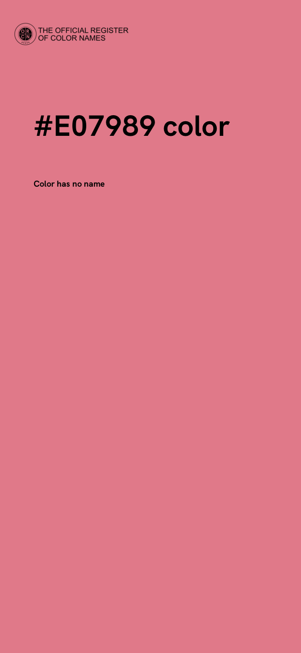 #E07989 color image