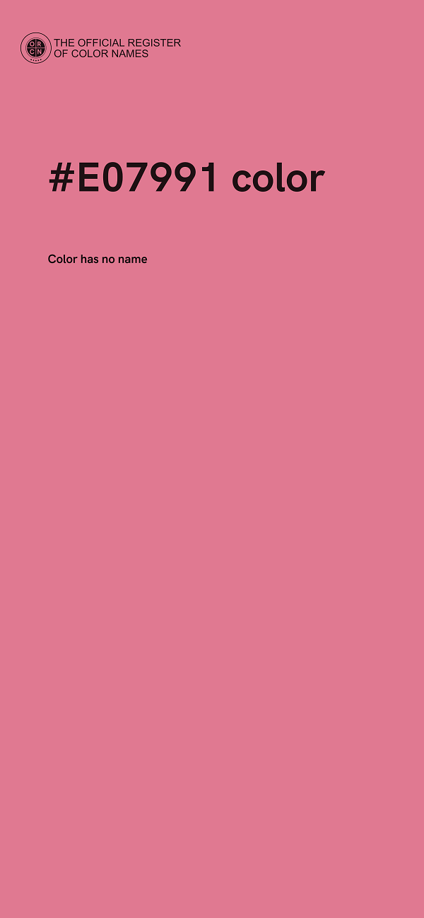 #E07991 color image