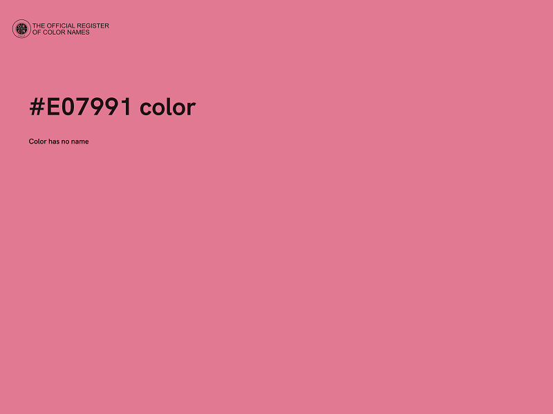 #E07991 color image