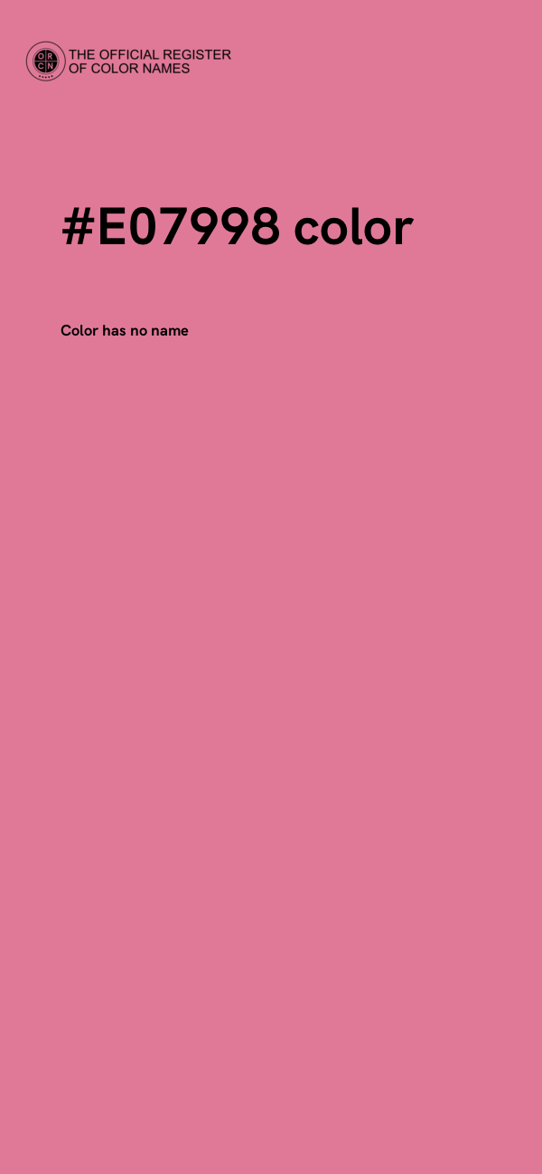 #E07998 color image