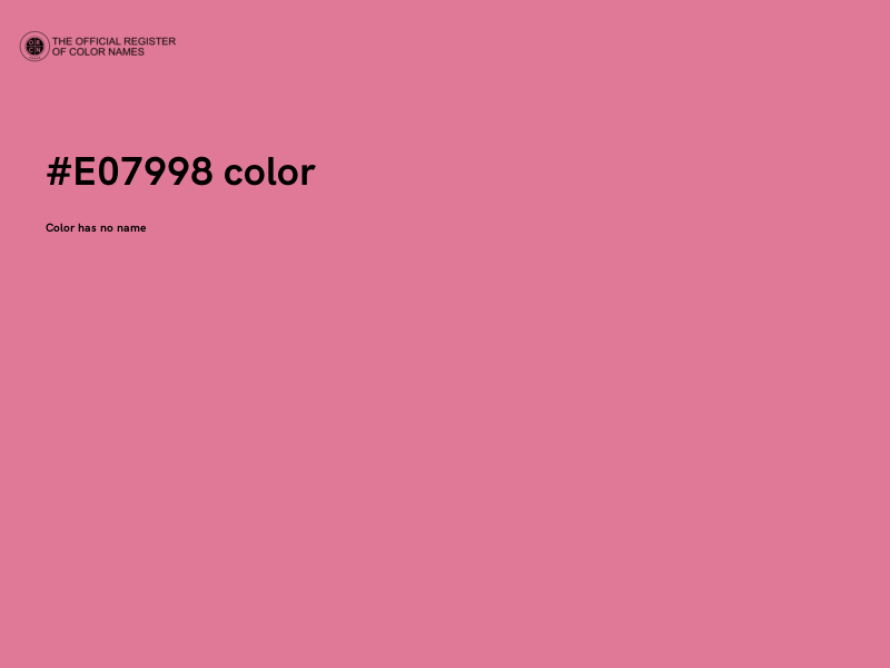 #E07998 color image