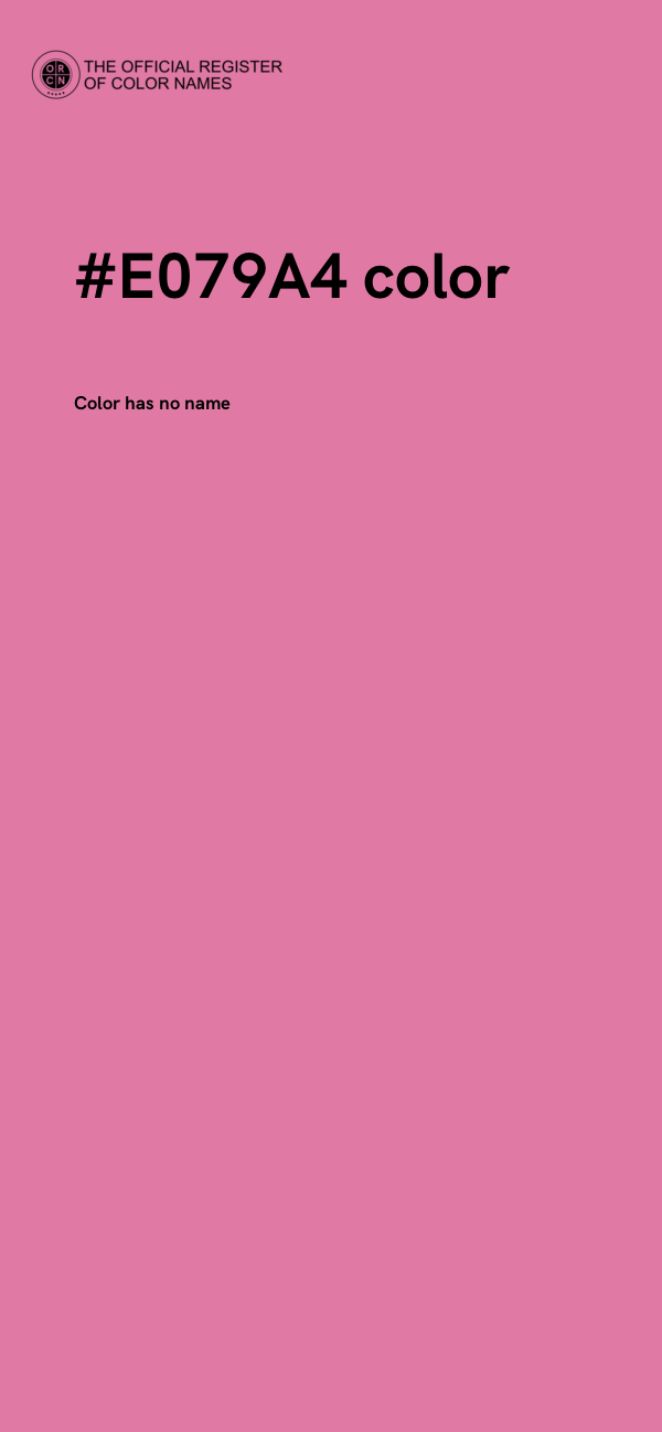 #E079A4 color image