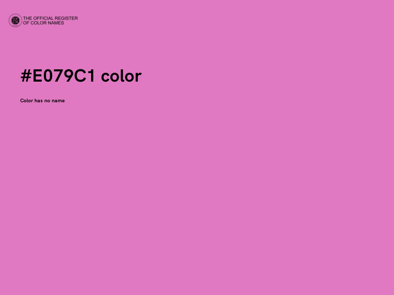 #E079C1 color image