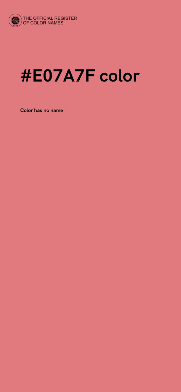 #E07A7F color image