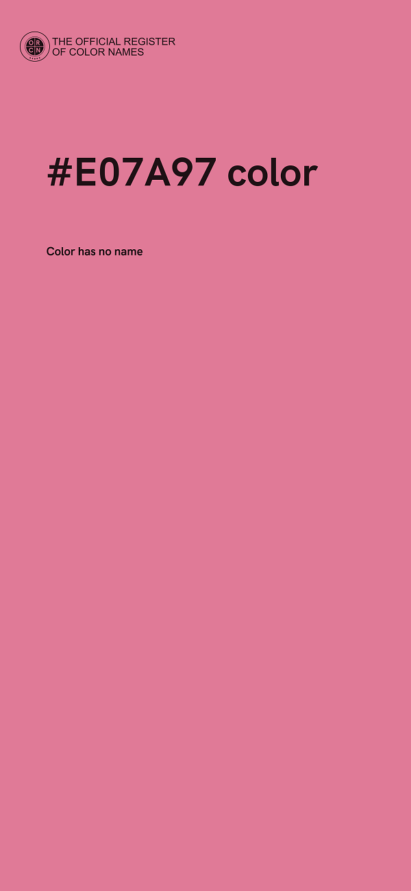 #E07A97 color image