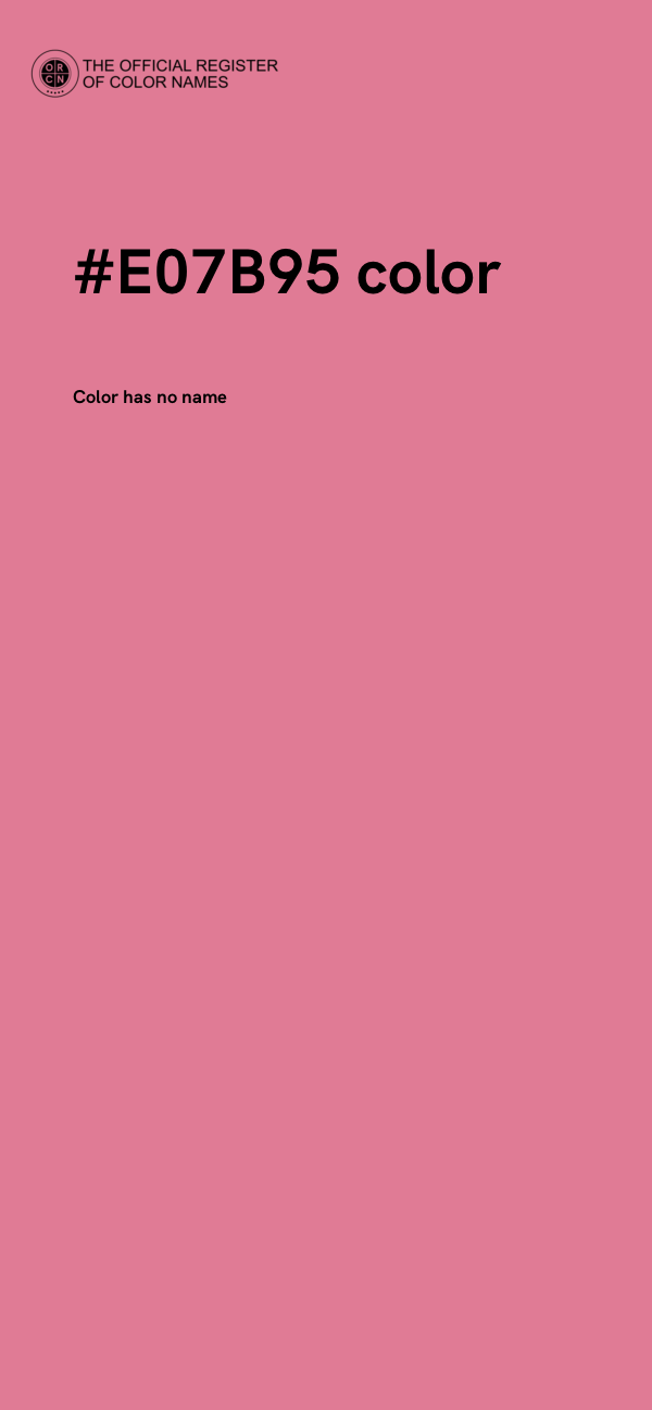 #E07B95 color image
