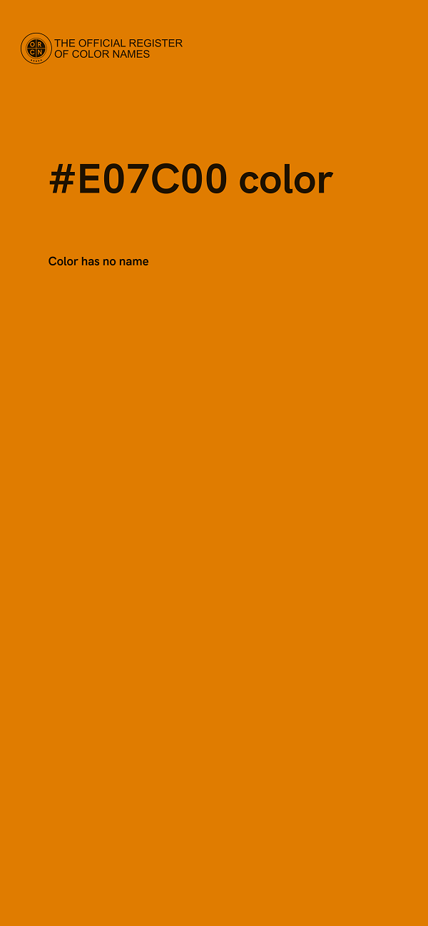 #E07C00 color image