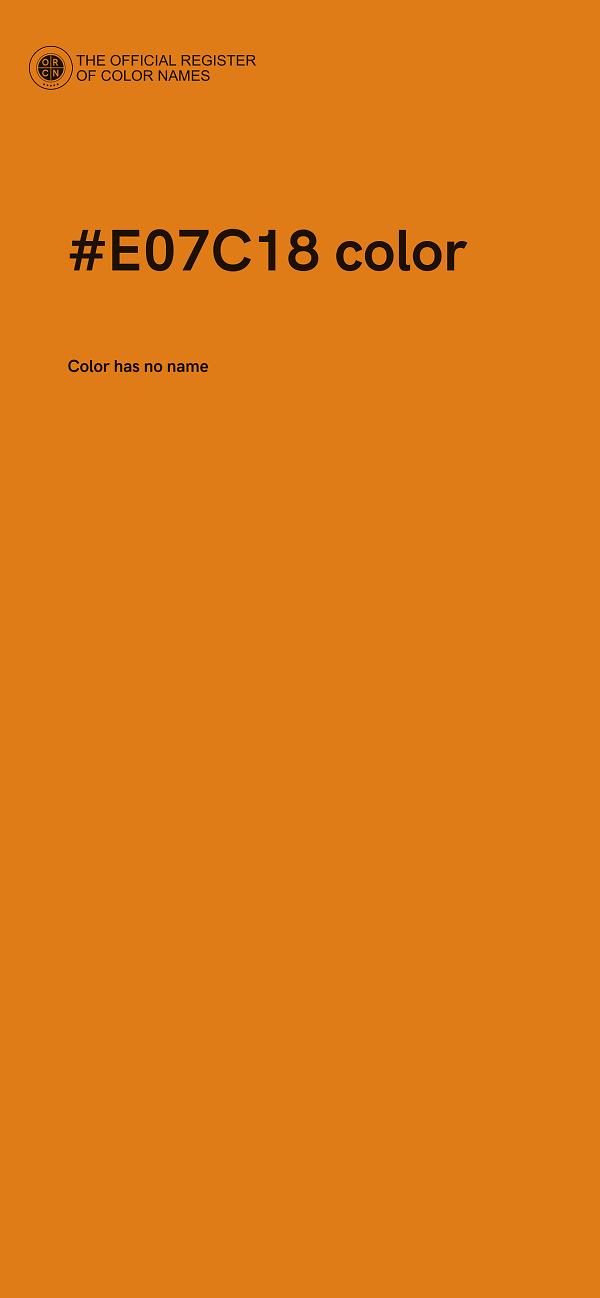 #E07C18 color image