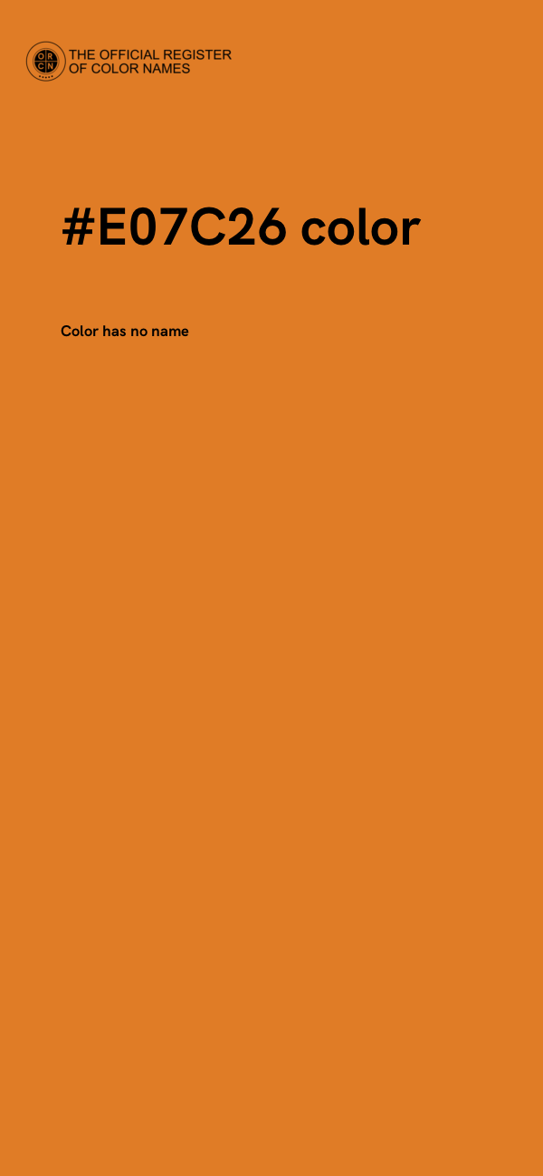 #E07C26 color image
