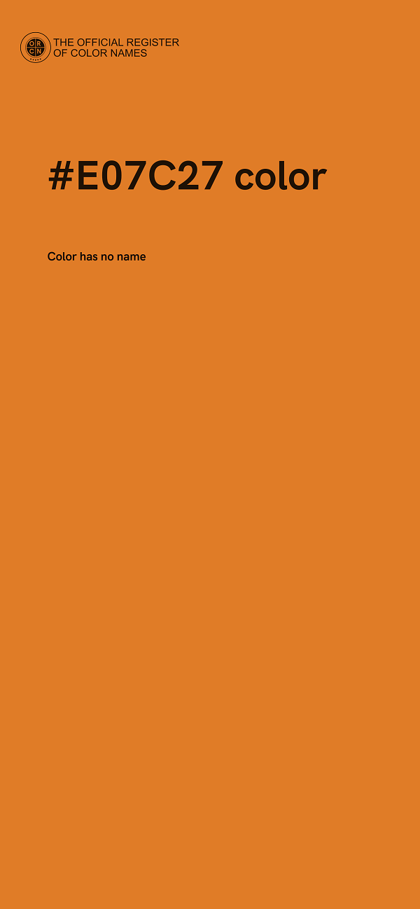 #E07C27 color image