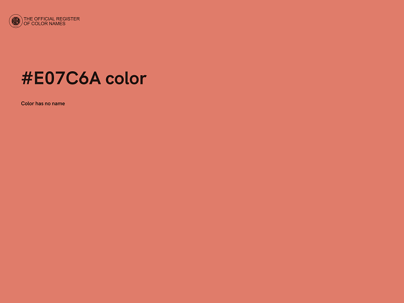 #E07C6A color image