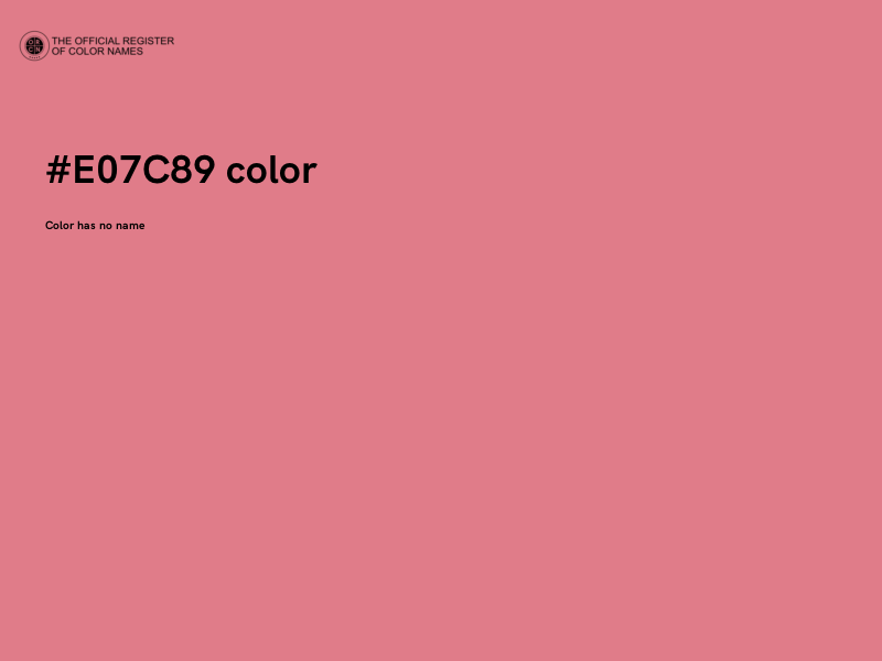 #E07C89 color image