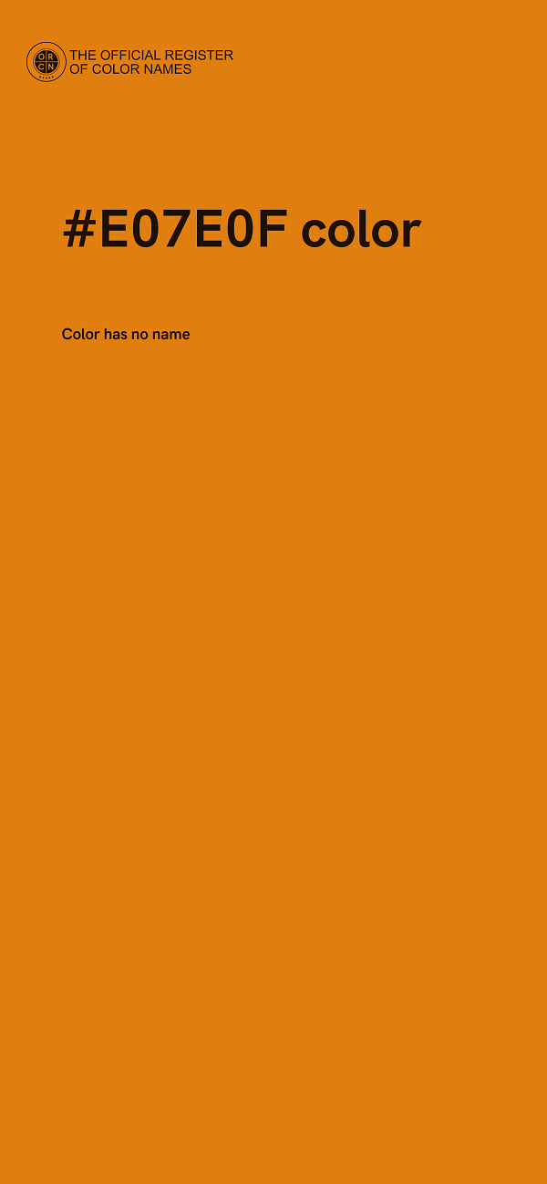 #E07E0F color image