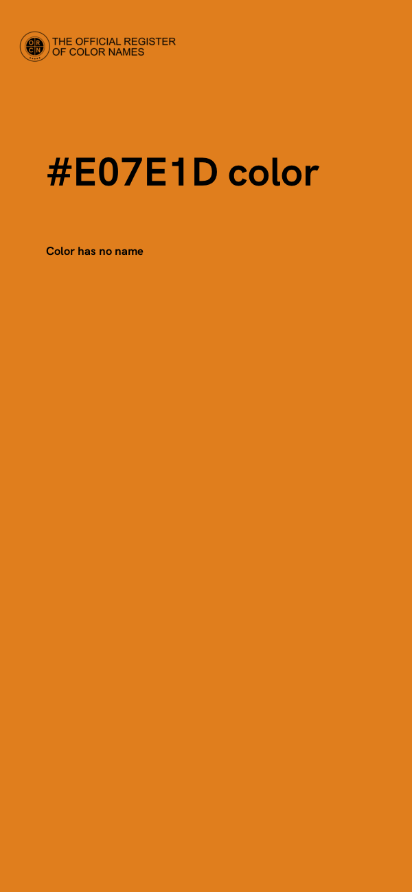 #E07E1D color image