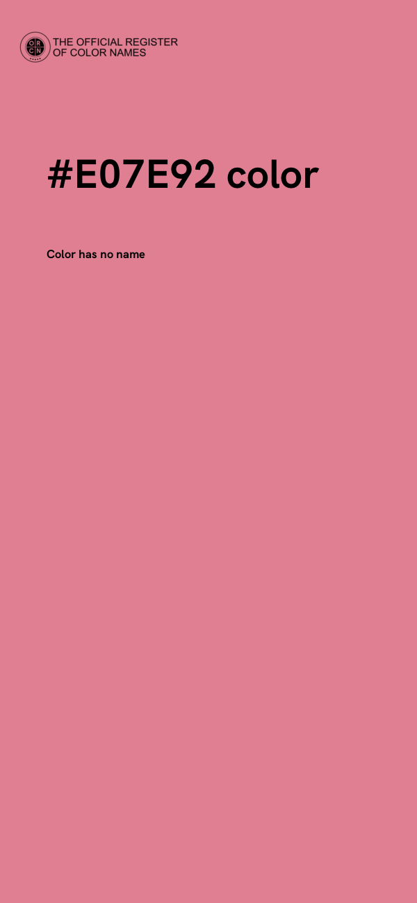 #E07E92 color image
