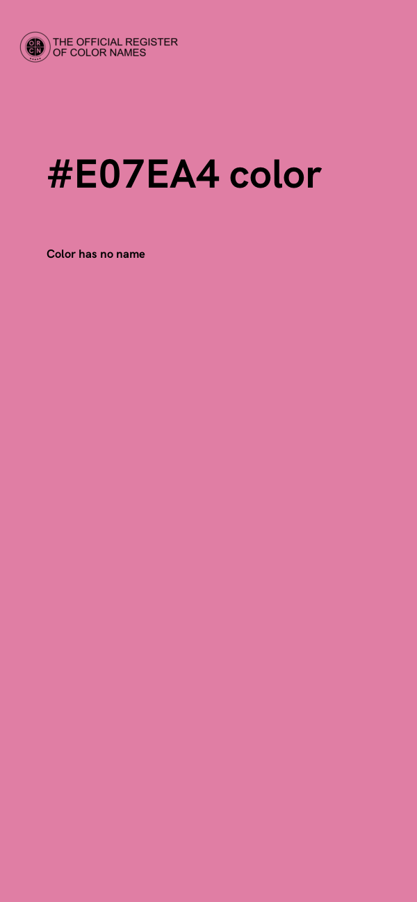 #E07EA4 color image