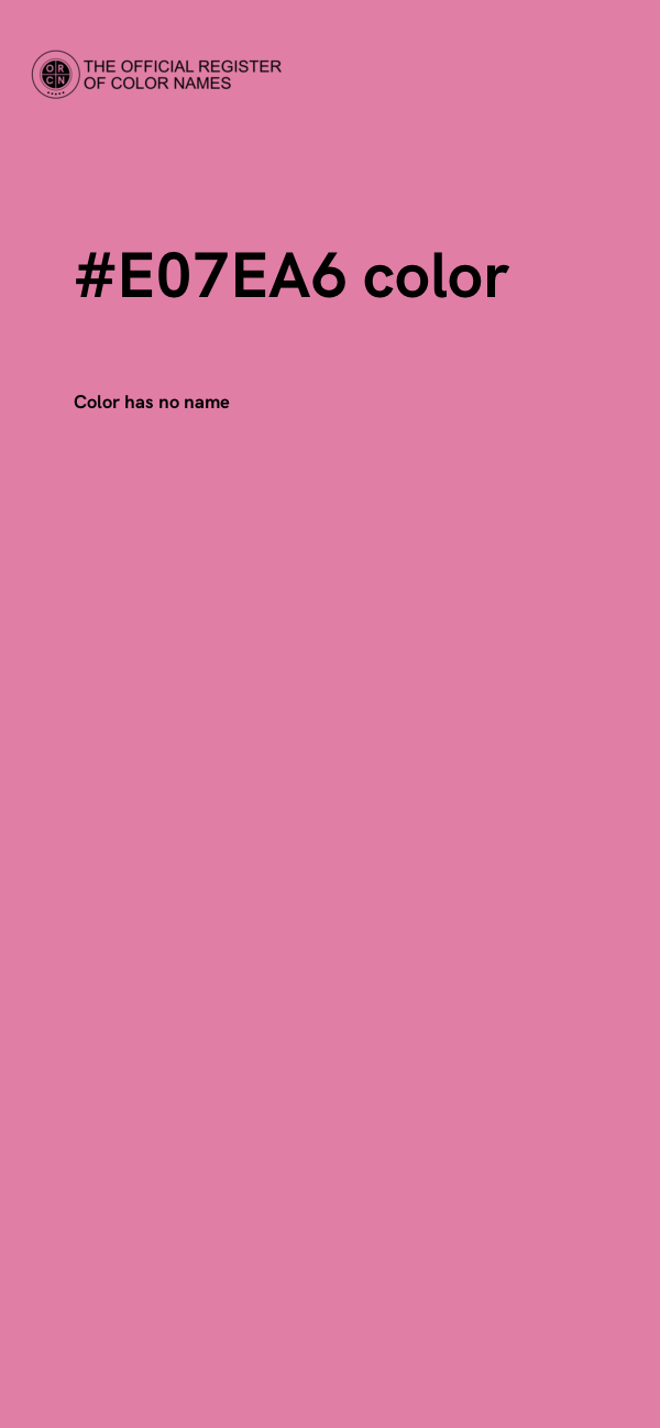 #E07EA6 color image