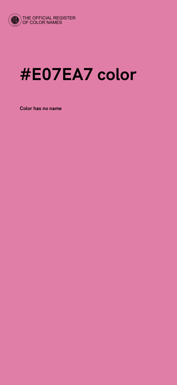 #E07EA7 color image