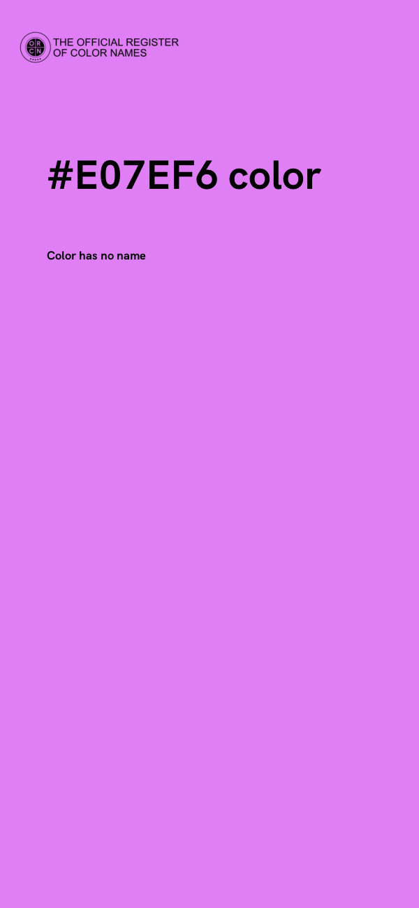 #E07EF6 color image