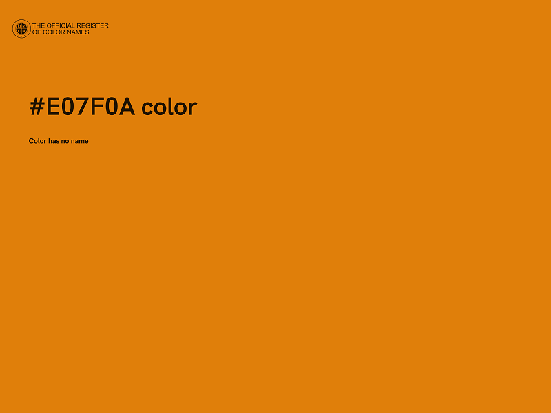 #E07F0A color image