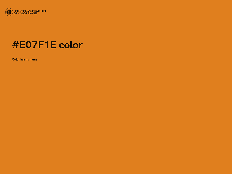 #E07F1E color image