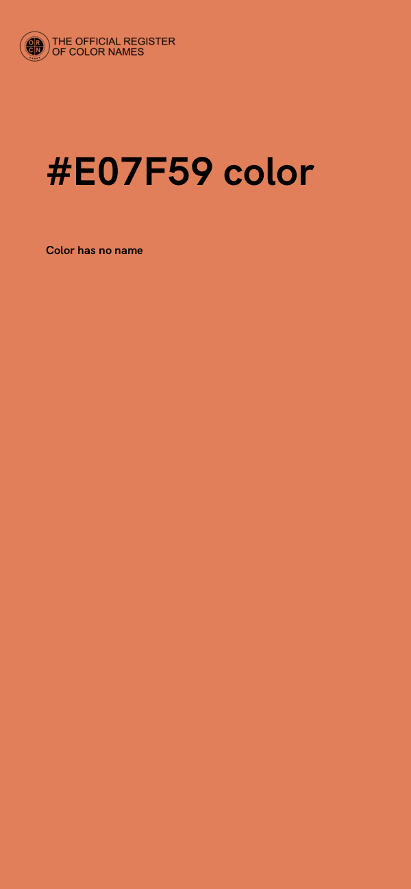#E07F59 color image