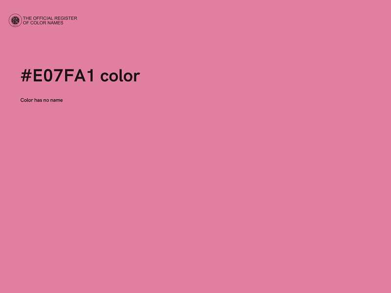 #E07FA1 color image