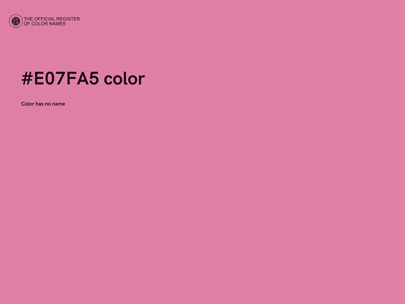 #E07FA5 color image