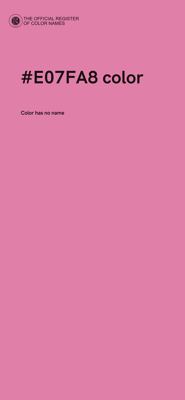 #E07FA8 color image