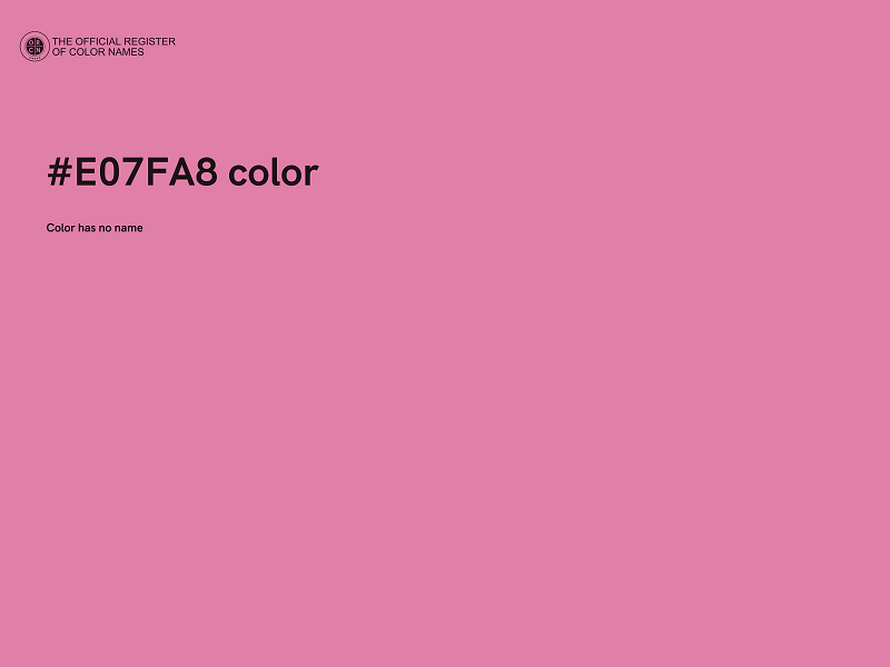 #E07FA8 color image
