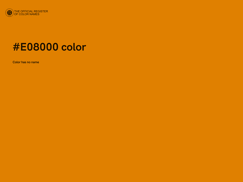 #E08000 color image