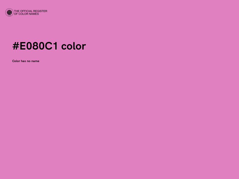 #E080C1 color image