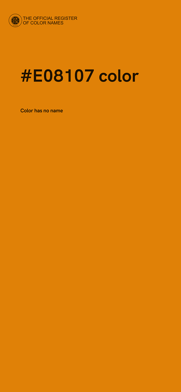 #E08107 color image
