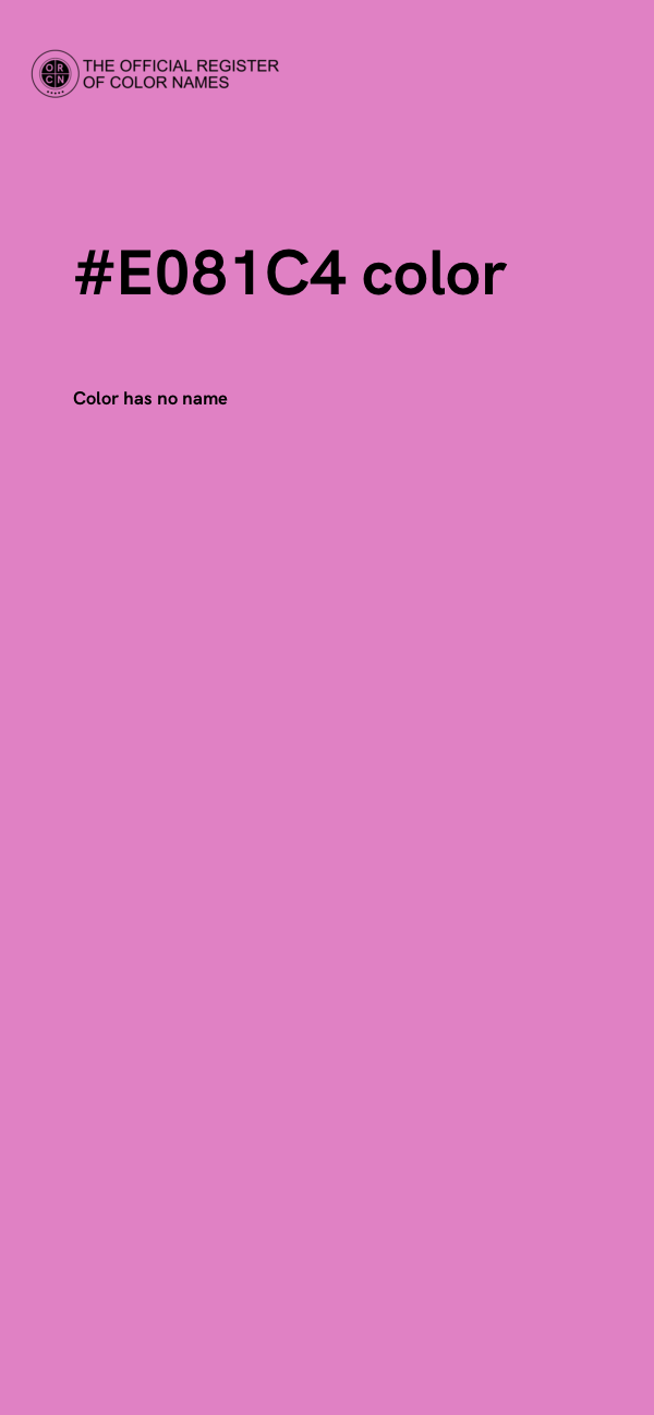 #E081C4 color image