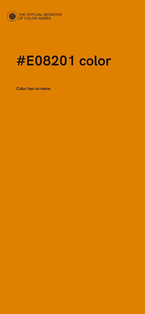 #E08201 color image