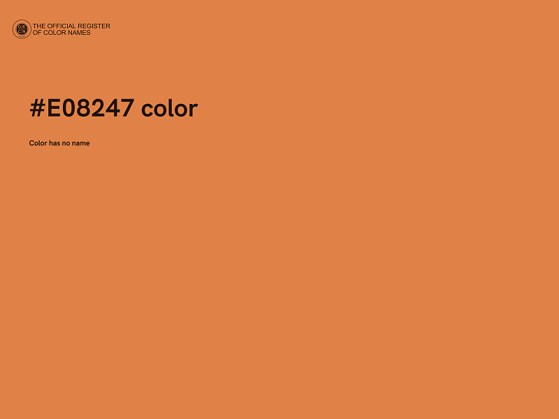 #E08247 color image