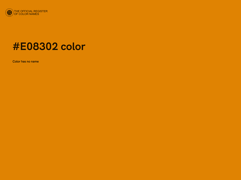 #E08302 color image