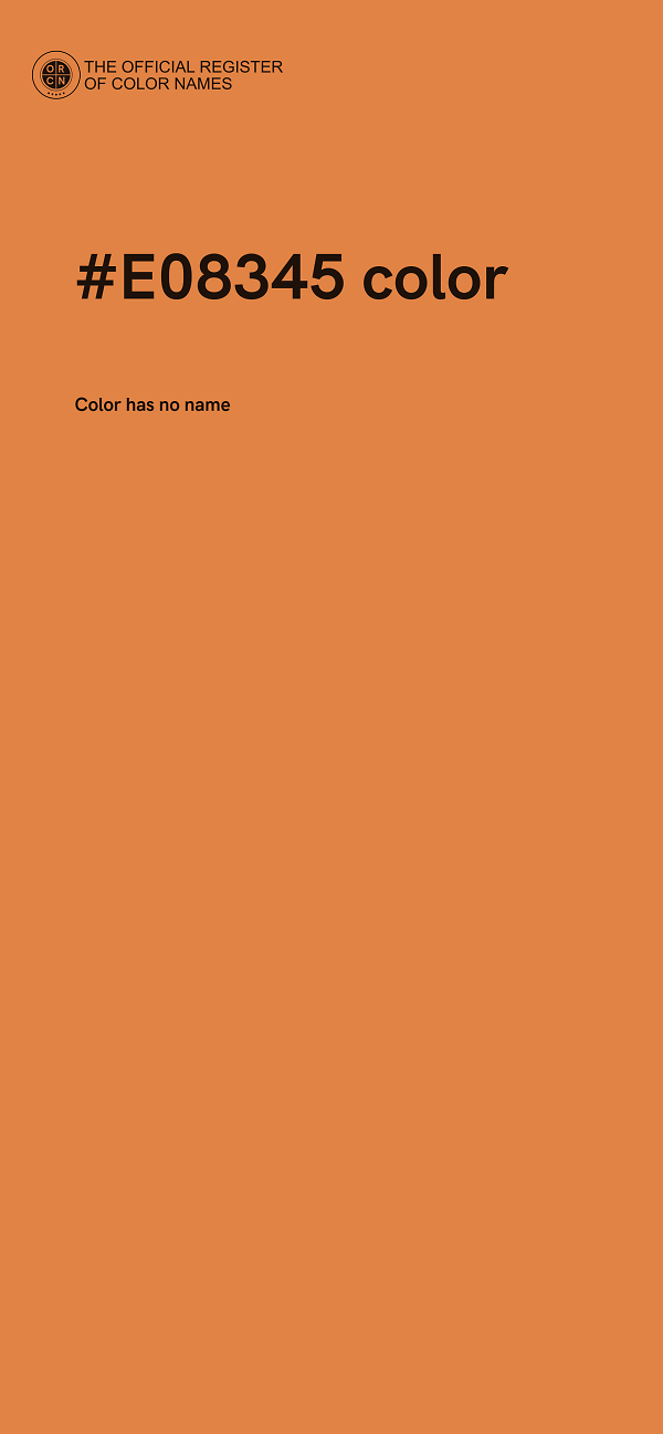 #E08345 color image