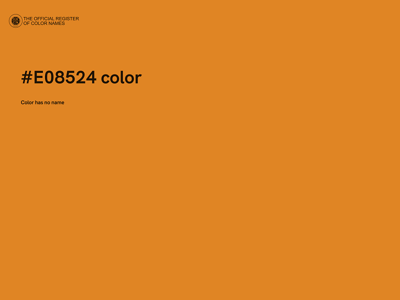 #E08524 color image