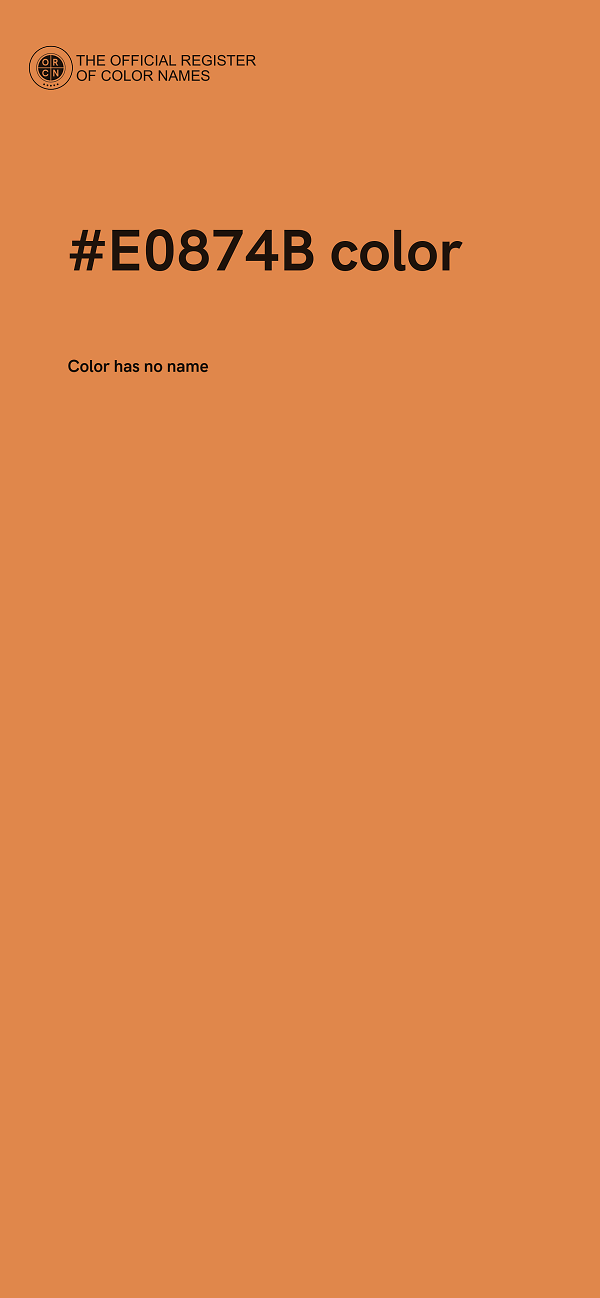 #E0874B color image