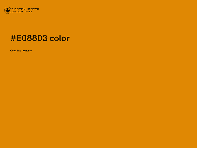 #E08803 color image