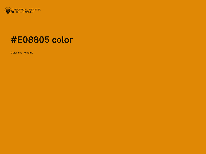 #E08805 color image