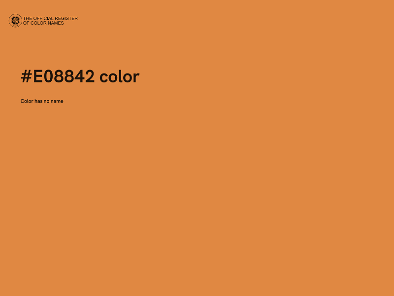 #E08842 color image