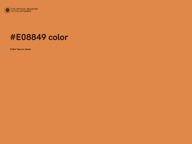 #E08849 color image